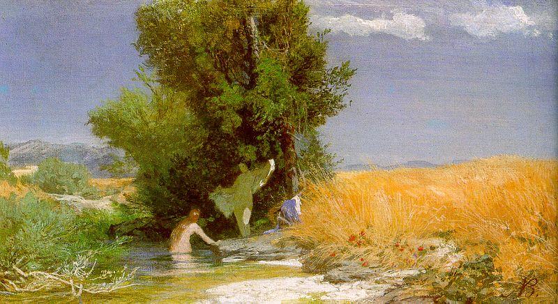 Arnold Bocklin Nymphs Bathing oil painting picture